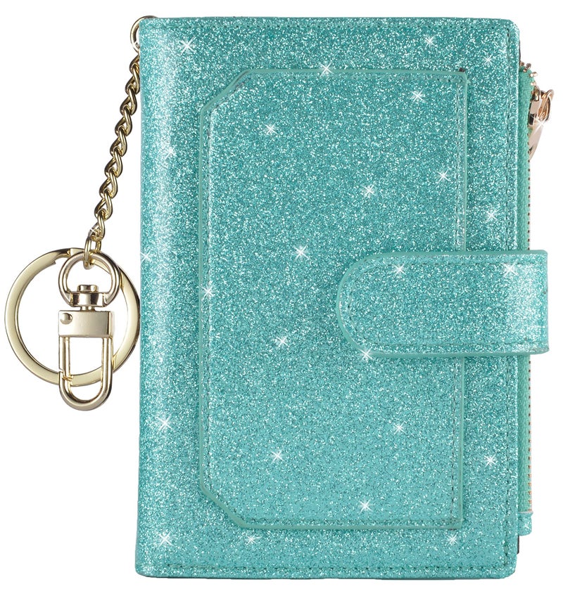 Leamekor Womens Wallets RFID Small Compact Bifold Leather Card Holder Zip Pocket - Image 1